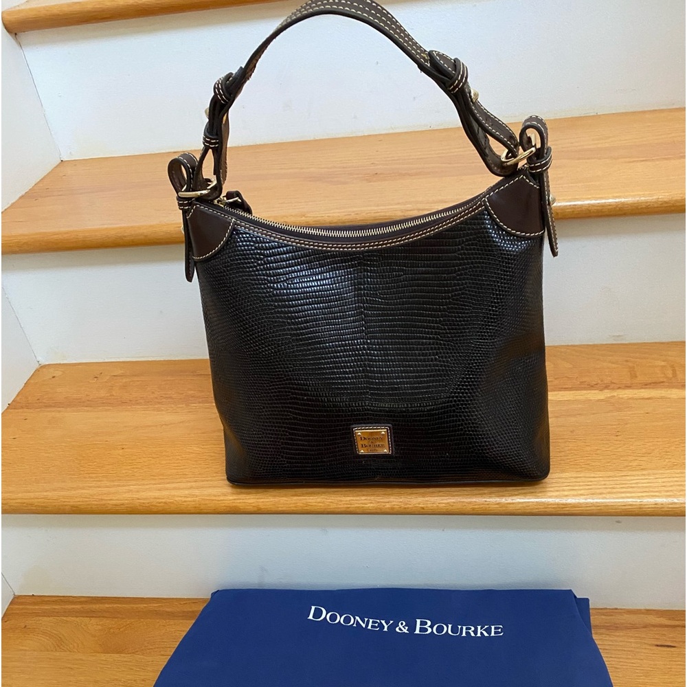 Dooney & Bourke Dark brown hobo leather bag